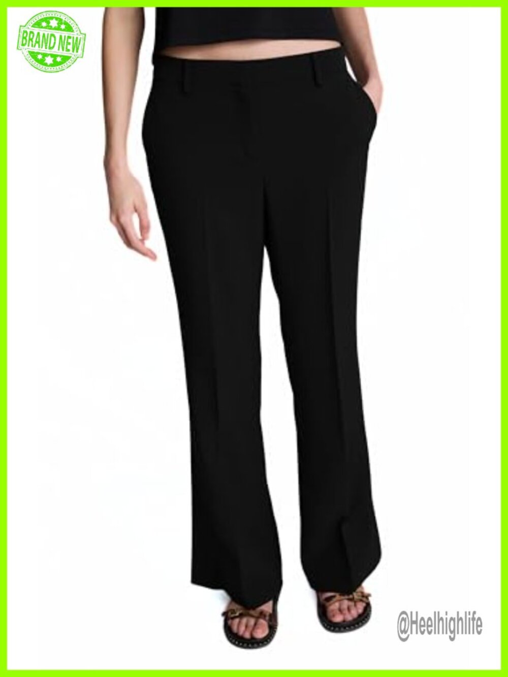 Kenneth Cole New York Luxe Twill Wide Leg Pant High Rise Business Casual